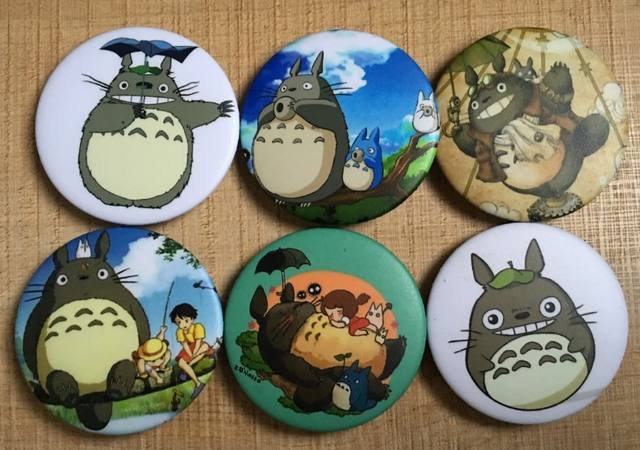6Pcs My Neighbor Totoro Brooches Pins