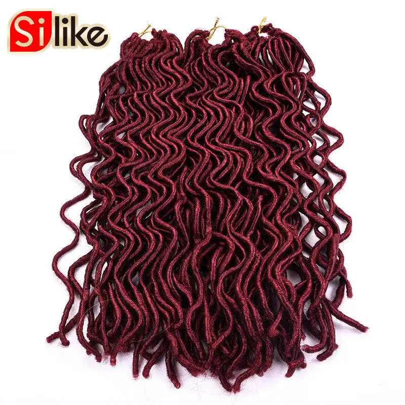 Silike 6 шт./лот 12 "20" мягкие Faux locs Curly Tresse крючком волос синтетические плетеные Ложные африканские волосы расширение для женщин