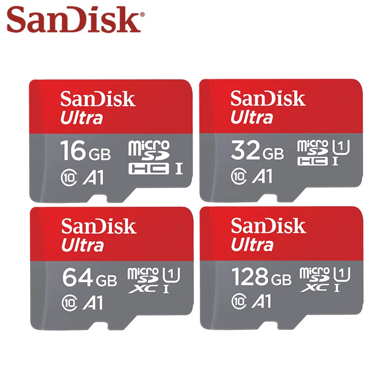 Оригинальная карта памяти SanDisk 64 Гб 128 Гб Высокая скорость 98 м/с класс 10 Micro SD карта U1 16 ГБ 32 ГБ SDHC Microsd UHS-I TF карта
