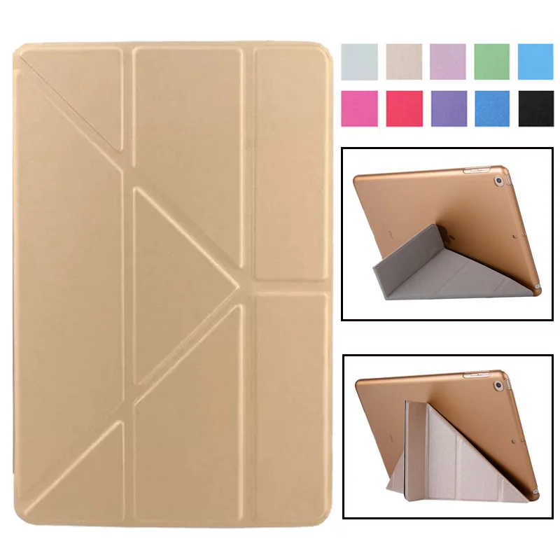 Умный чехол для iPad Mini4 Ультратонкий из искусственной кожи + прозрачный накладка