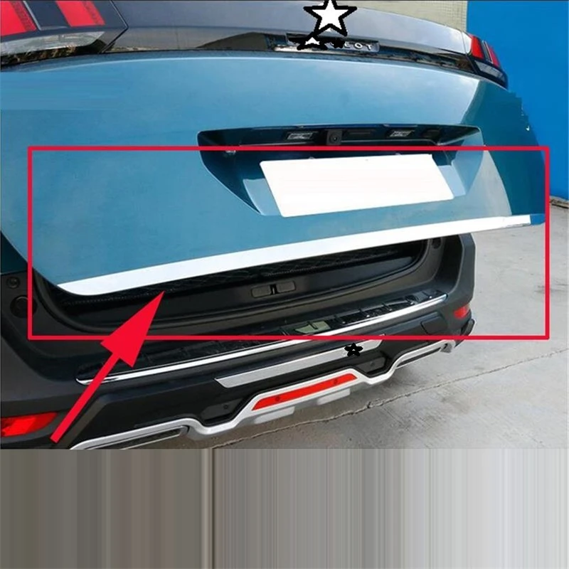 

Decorative Auto Chromium Door Handle Rear Bumper Trunk Exterior Fashion Mouldings Bright Sequins Covers 18 19 FOR Peugeot 5008