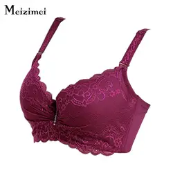 Meizimei Push-Up Bra Кружева дышащий Топ бюстгальтеры для Для женщин нижнее белье Плюс Размеры сексуальное женское белье дышащий прозрачный