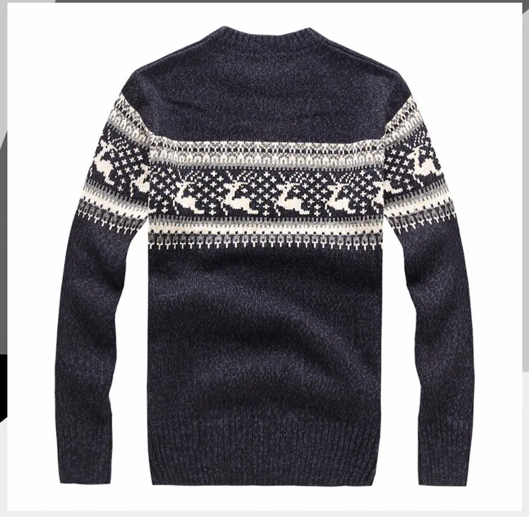 Осень зима Модная брендовая одежда для мужчин's свитеры для женщин с оленем Slim Fit мужчин пуловер вязаный свитер