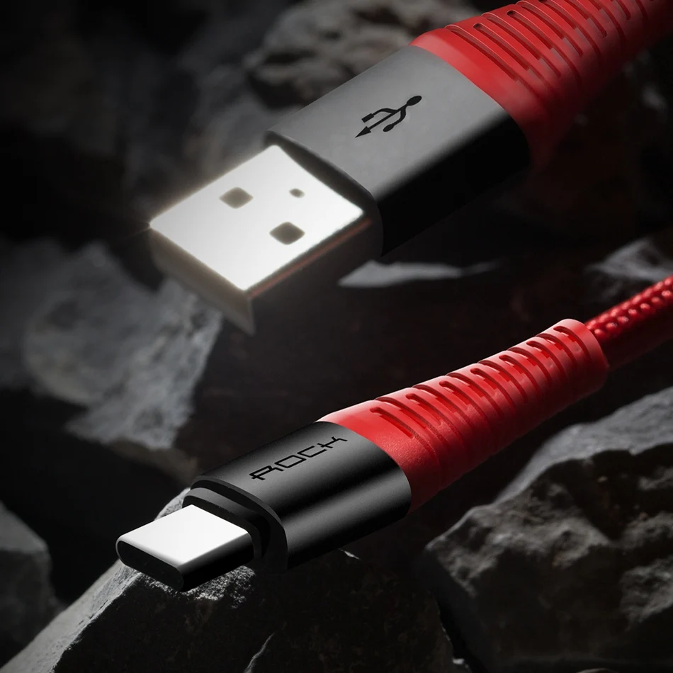 ROCK высокопрочный кабель usb type-C 3 a кабель usb type-c для быстрой зарядки и синхронизации данных для Galaxy S8 plus Note8 Xiaomi распродажа 49