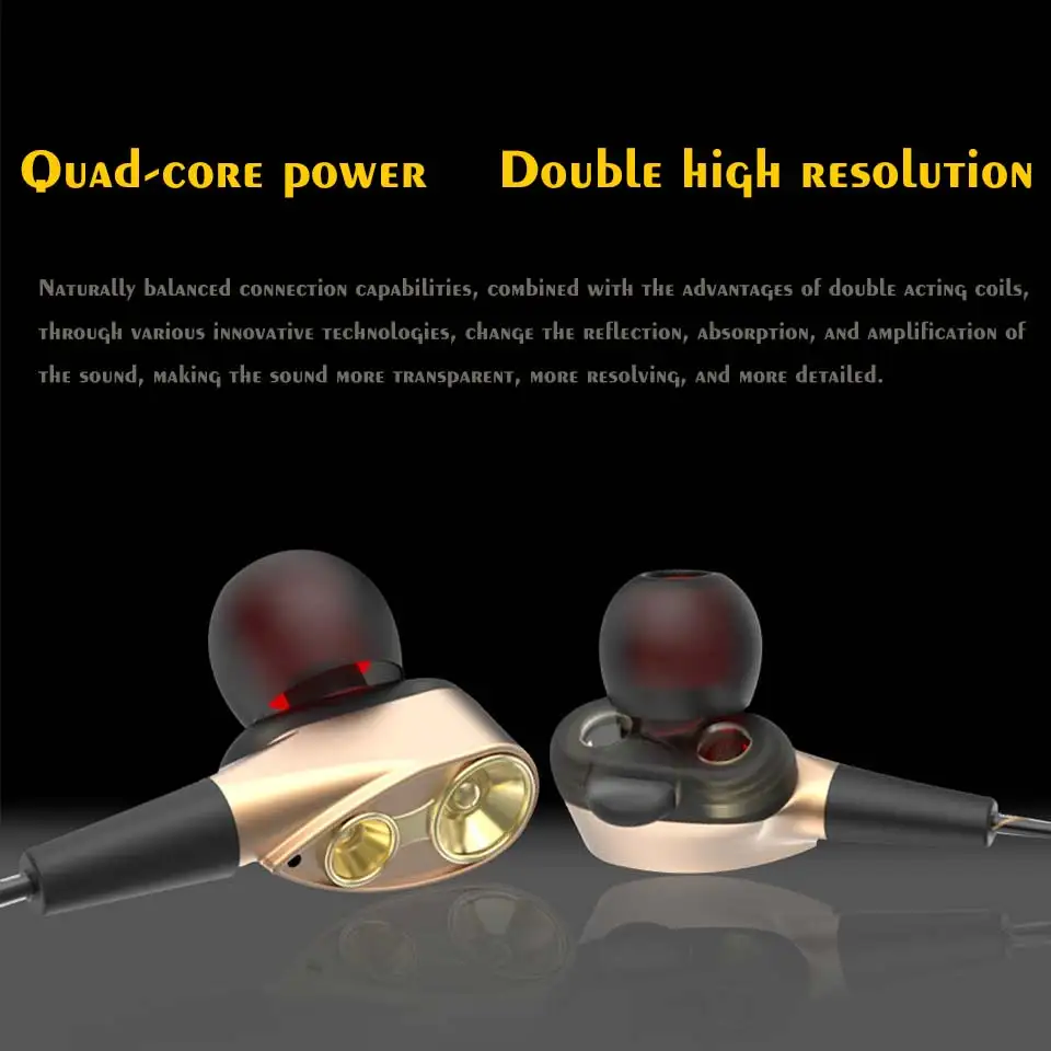 05 Wired earphone High bass dual drive stereo In-Ear Earphones