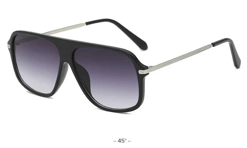DPZ Роскошные винтажные мужские Квадратные Солнцезащитные очки с защитой от ультрафиолета, градиентные мужские солнцезащитные очки ditaeds, большая оправа, солнцезащитные очки, золотые, металлические, прозрачные 23072 - Цвет линз: 2021 C1