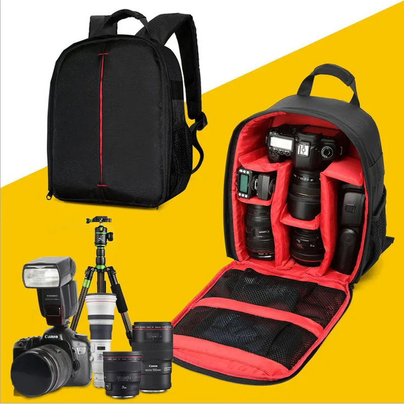 New Waterproof 600D Nylon Material SLR DSLR Camera Backpack For Outdoor Travel Durable Sony Canon Nikon Camera Bag.