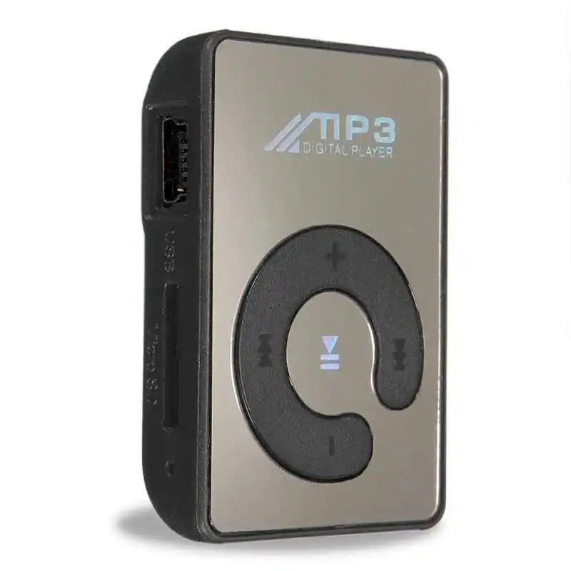 OcioDual мини MP3 плеер с клипсой черный цветомер Usb Зеркало Micro SD до 32 Гб ридер