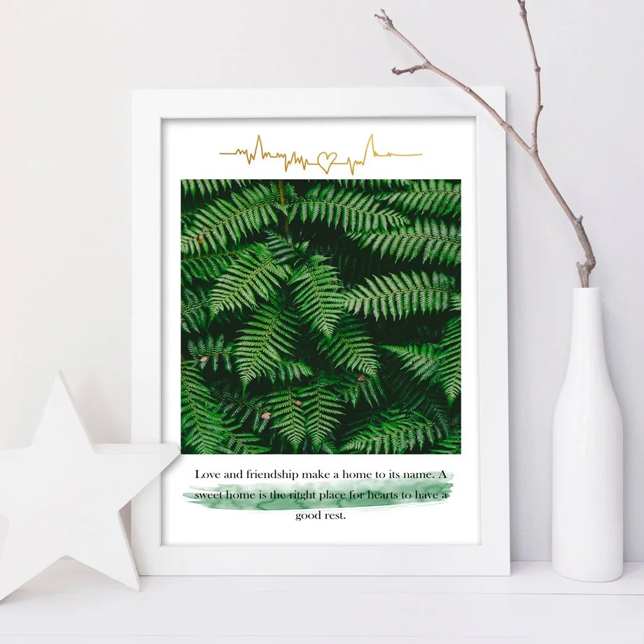 Waliicorners Wall Art Canvas Nordic Posters Tropical Forest Green Tree Leaves Plants Wall Pictures Home Decor 19