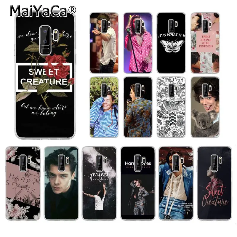 

MaiYaCa One Direction Tattoos Harry Styles Soft Silicone Phone Case for Samsung Galaxy S6 S7 edge S6 edge plus S5 S9 Plus case