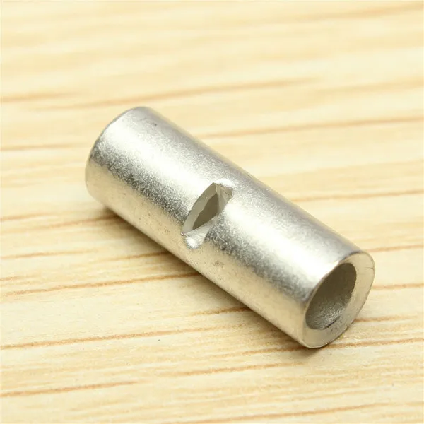 50Pcs Silver Metal Wire Ferrule Cable Crimp Terminals Butt Connector 10 12 AWG (4.0 6.0mm)in