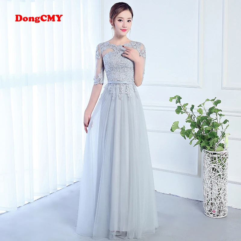 

DongCMY 2019 new arrival Vestido formal long lace elegant Wonen Sexy Party evening dress