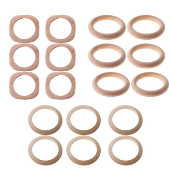 

18 Pieces Handmade Natural Unfinished Wooden Cuff Bangle Bracelet Wood DIY Craft Jewelry