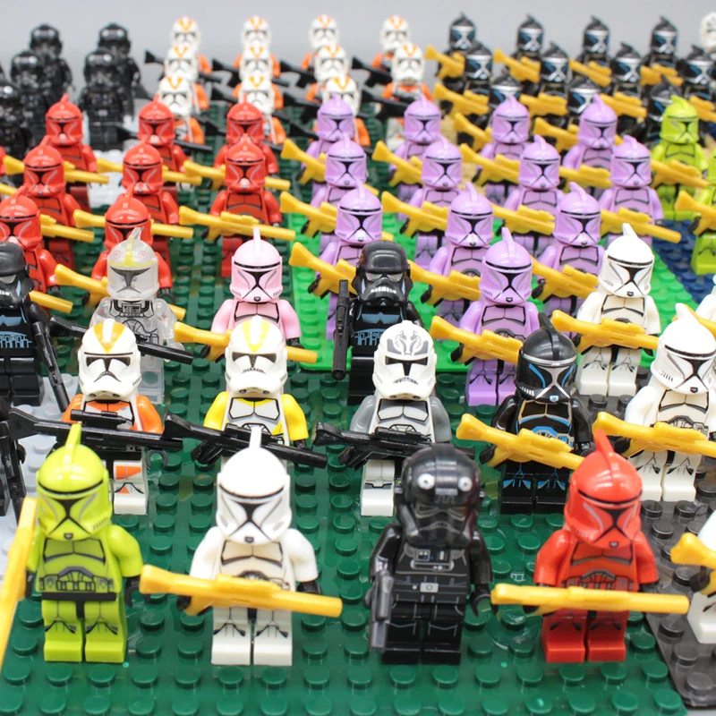 12pcs/lot Star Wars Rebels Imperial Clone Trooper Senate Commander with weapon Compatible Building block Kid toy | Игрушки и хобби
