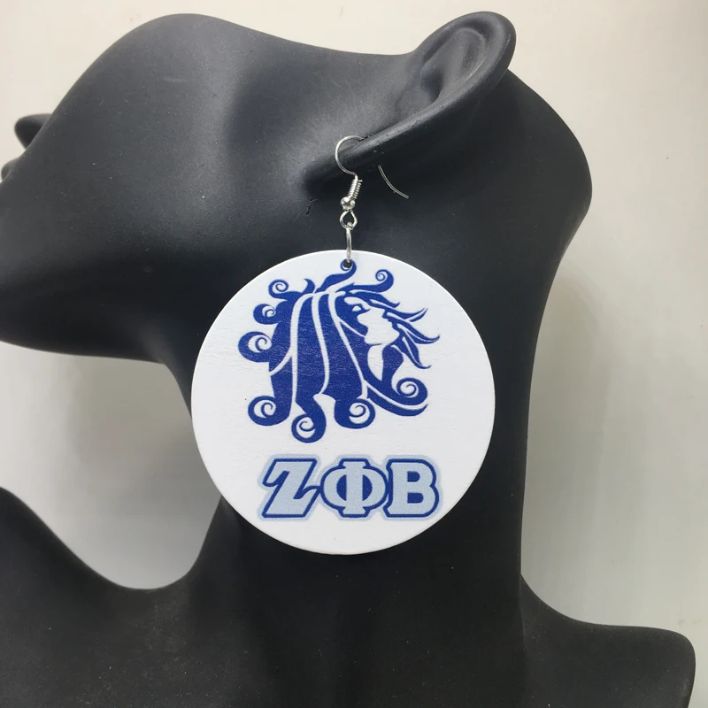 Деревянные серьги Zeta Phi Beta | Украшения и аксессуары