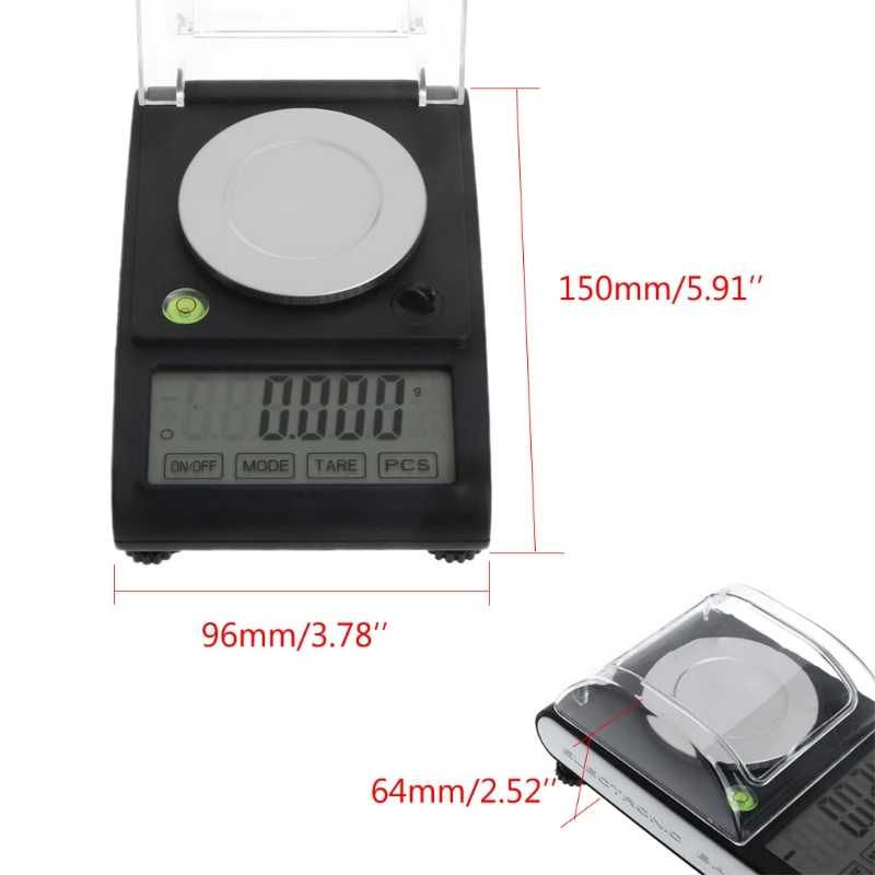 50 г/0,001 г ЖК-цифровые весы вес миллиграмм баланс Ювелирные изделия электронные весы