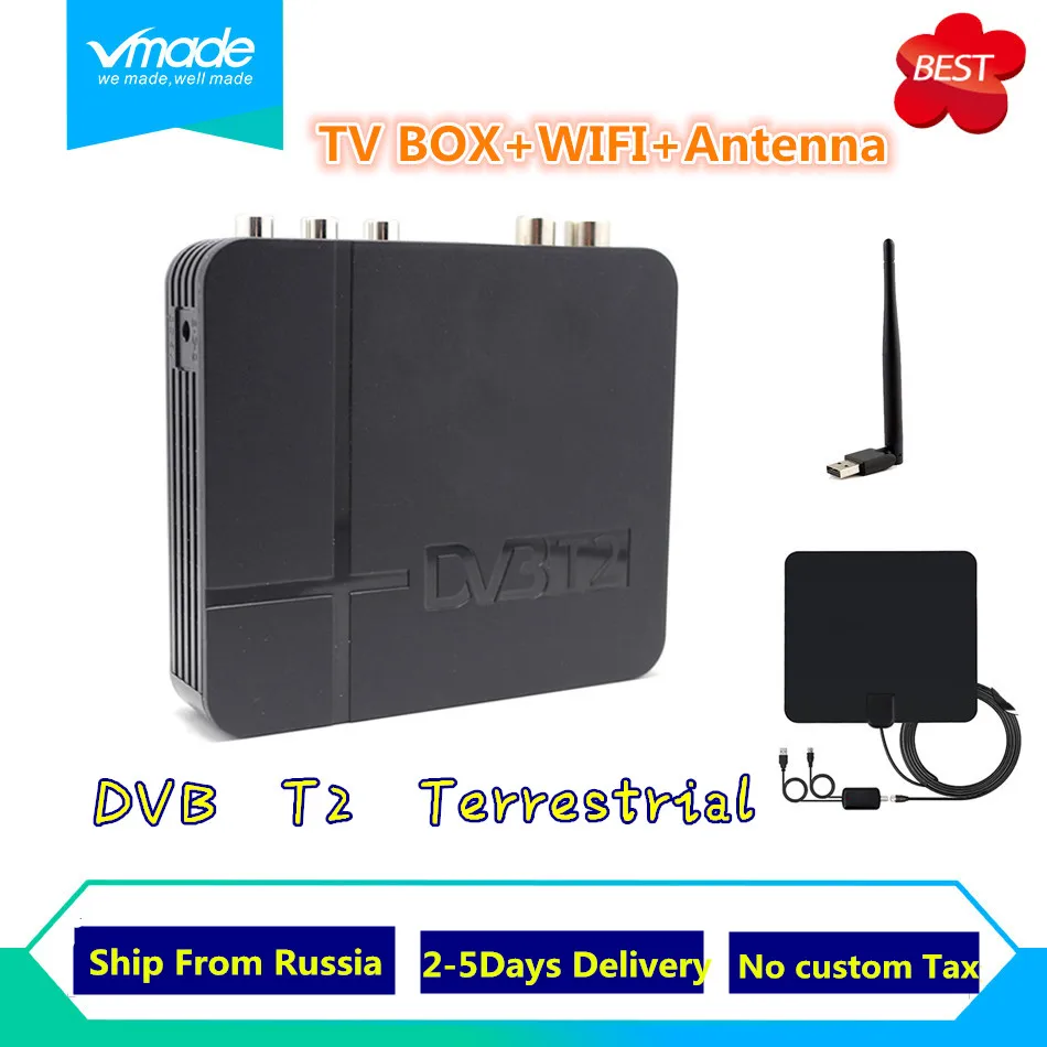 

DVB T2 TV Receiver Terrestrial Receiver DVB-T2 TV Tuner H.264 With Indoor Antenna Support WIFI YouTube DVB T2 Smart TV BOX