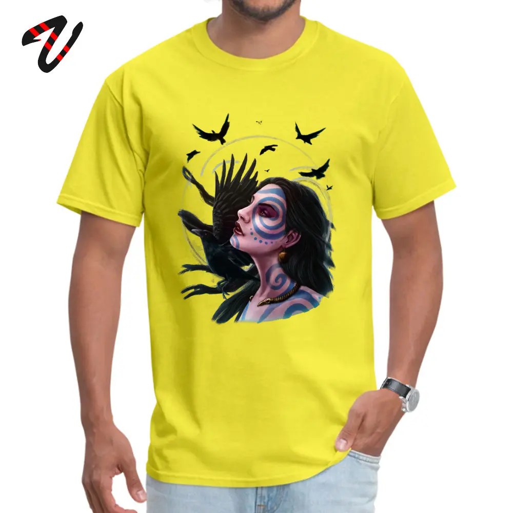 Men's 2019 New Fashion Slim Fit Tops T Shirt Crewneck Fall 100% Cotton T Shirt Summer Short Sleeve The Morrigan Clothing Shirt The Morrigan 31159 yellow