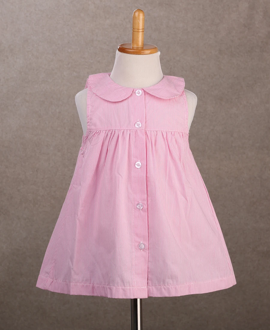 Children Dresses Summer Spring Baby Dress Toddler Girl Striped Sleeveless Cotton Dress Peter pan