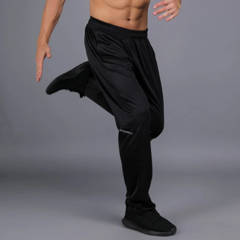 Мужские спортивные штаны для бега с карманами, спортивные штаны для футбола, спортивные штаны для тренировок, эластичные леггинсы для бега, штаны для спортзала