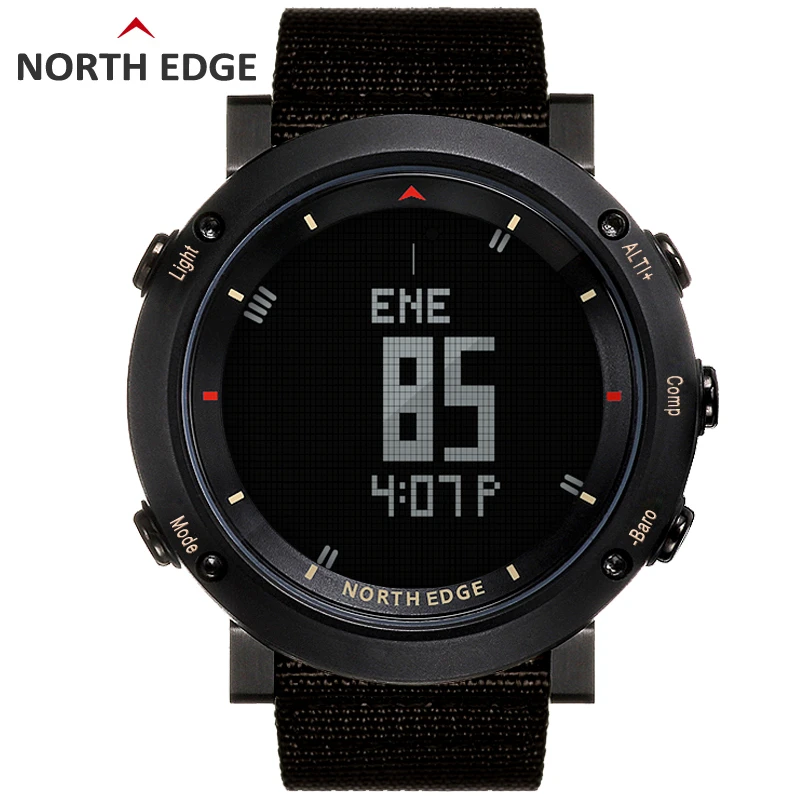 NORTH EDGE мужские спортивные электронные часы, военные армейские часы, часы для бега, плавания, спортивные часы, альтиметр, барометр, компас, водонепроницаемые
