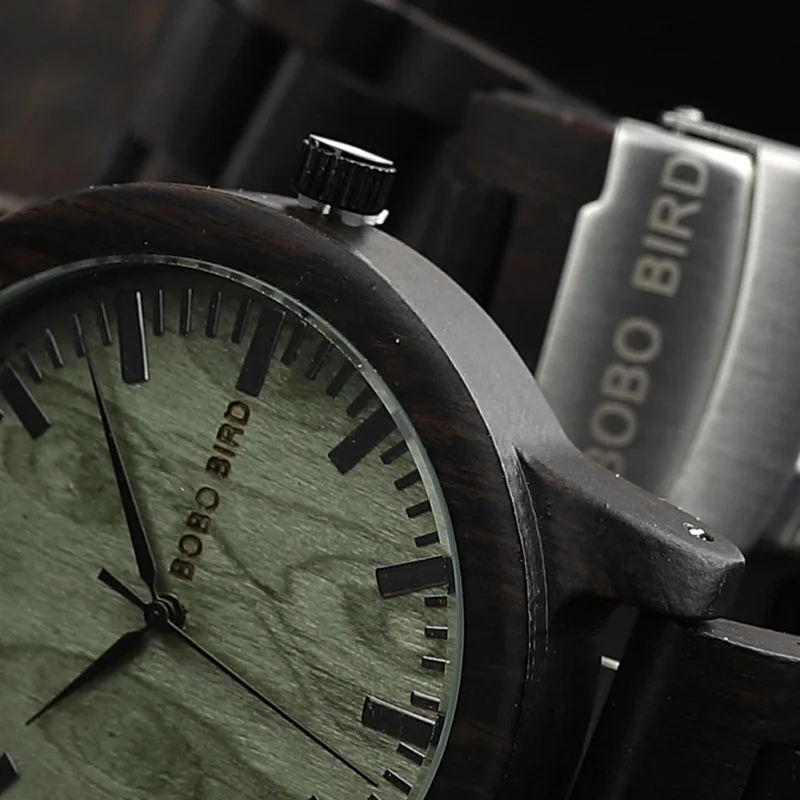 BOBO BIRD M04 Wooden Men Watch Analog Quartz Movement Lightweight Vintage Wooden Watch With Gift Box