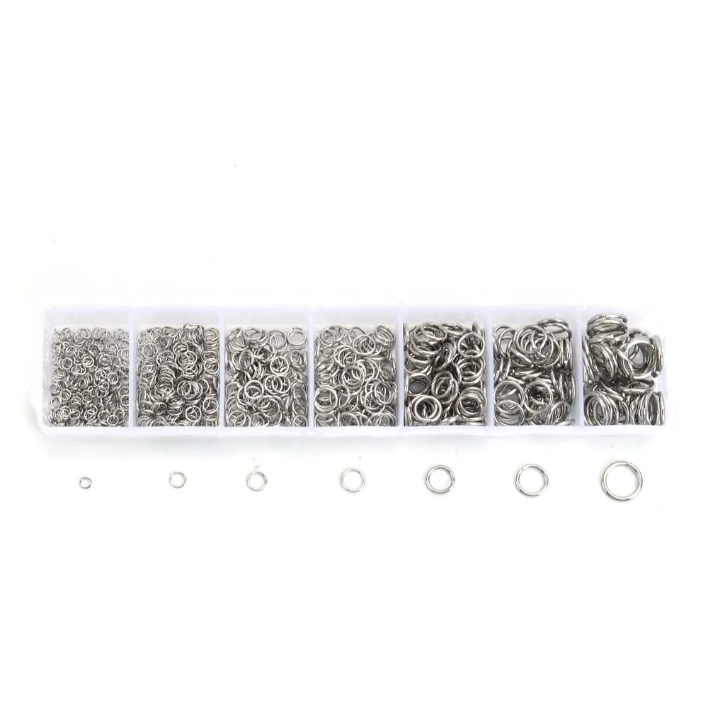 

770PCs High Quality Stainless Steel Open Jump Rings Silver Plated 3-10mm DIY Jewelry Findings DIY Made Craft Accessories Mix