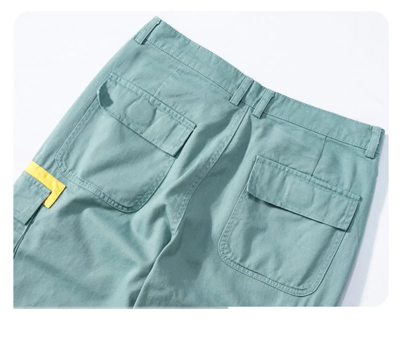 Мешковатые мужские брюки-карго в стиле хип-хоп, винтажные свободные брюки-карго, мужские Модные уличные Зеленые Мужские штаны-шаровары, уличная одежда для бега