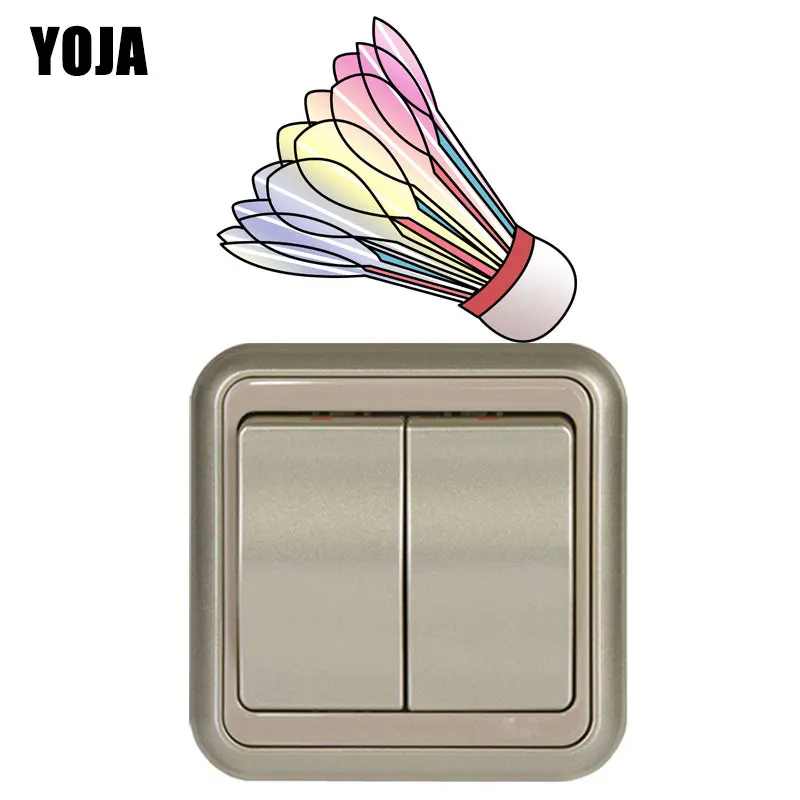 

YOJA Hand-painted Color Badminton Switch Cool Wall Sticker Room Decor Interesting Colored PVC 8SS1880