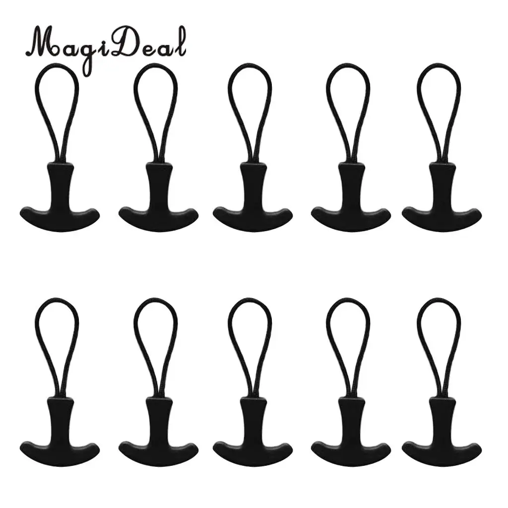 MagiDeal 10pcs Nylon Cord Zipper Pulls Zipper Extension Zip Fixer for Backpack Jacket
