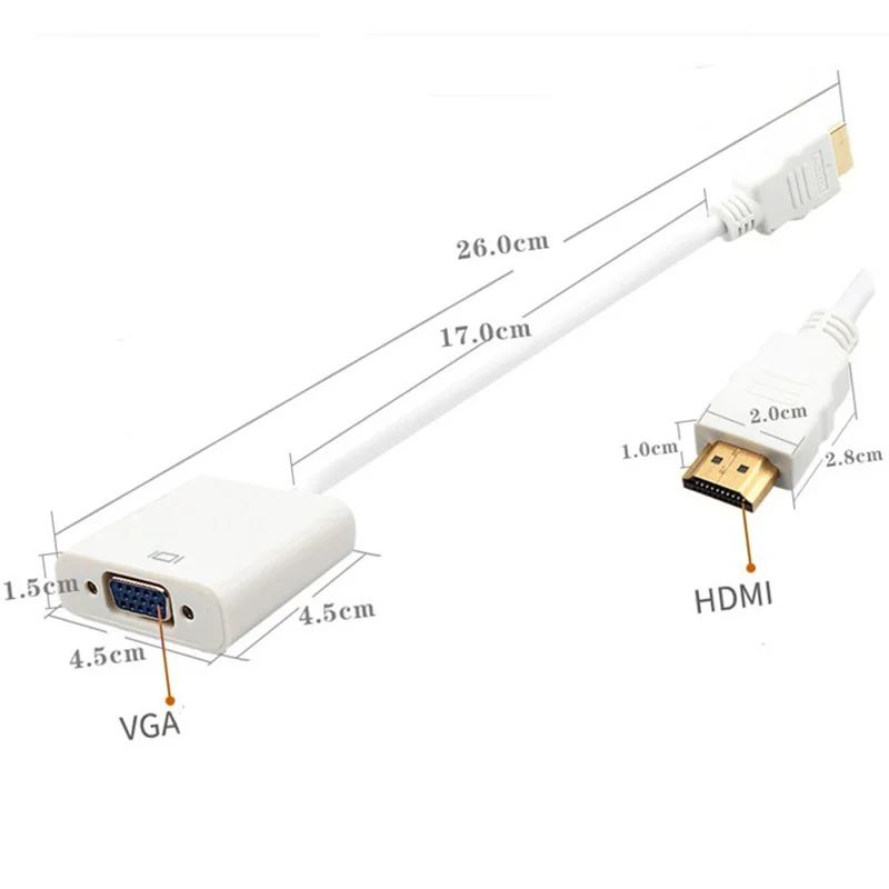 Адаптер hdmi-vga 1080 P цифро-аналоговый видео аудио для ПК ноутбука планшета мужчин конвертер с разъемом адаптер