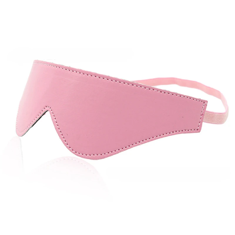 pink Plush PU Sexy Lady PU Mask Blindfold Sexy Eye Mask Patch Bondage Masque Sex Fun
