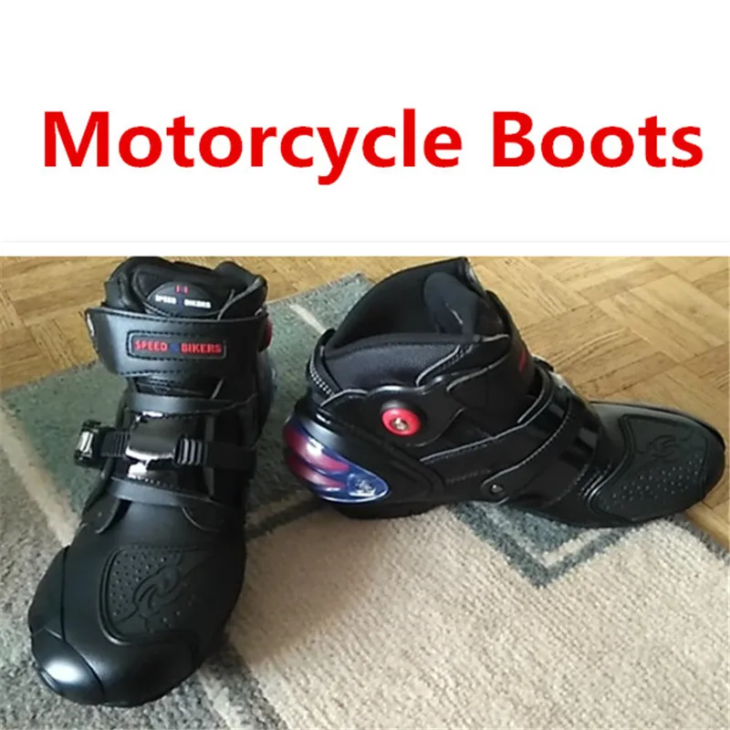 Speed Bikers Motorradstiefel - Wasserdichte Leder Stiefel Weiß