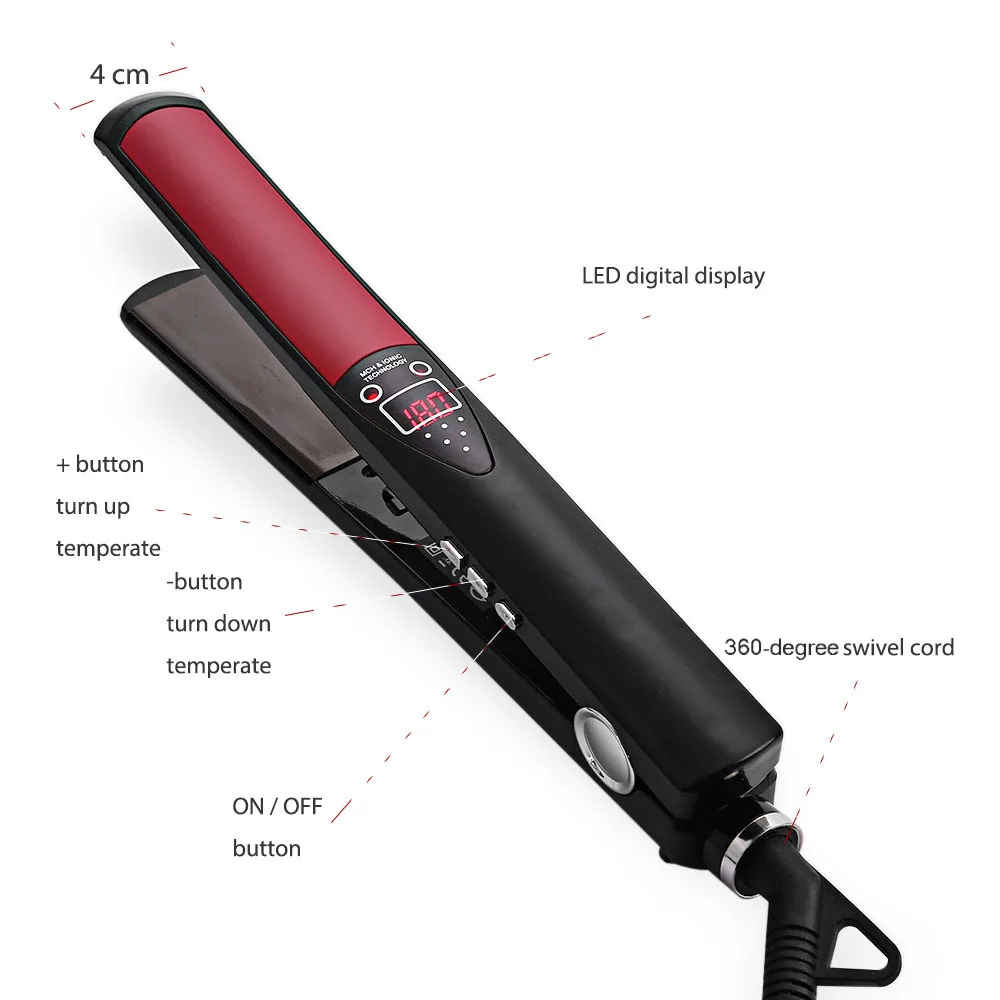 Gustala профессиональный выпрямитель для волос светодиодный Дисплей Flat Iron Выпрямители для волос planchas прямо прическа Инструменты для укладки волос