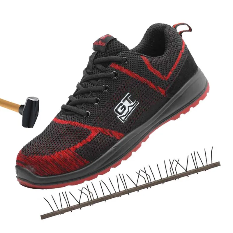 

Lightweight Breathable Men Safety Shoes Steel Toe Work Shoes For Men Anti-smashing Construction Sneaker shoes