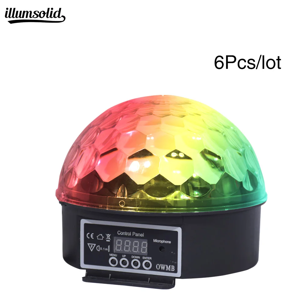 

Fast Shipping LED Crystal Magic Ball Effect Light Disco DJ Stage Lighting 6Pcs/lot