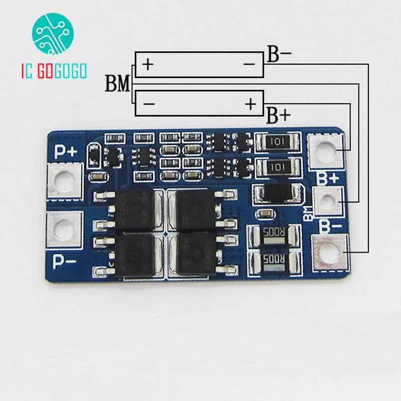 2S 10A функция баланса 7,4 В 8,4 в литий-ионная 18650 плата защиты аккумулятора DIY BMS PCM PCB Lipo литиевый модуль зарядки