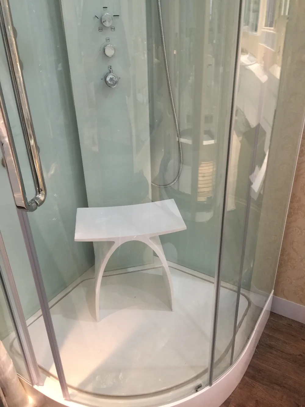 Ванная комната твердая поверхностная Смола скамейка душевая кабина стул Suana стул изогнутые сиденья 0102