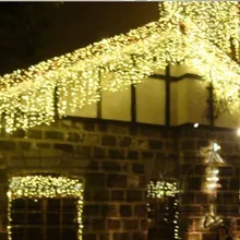 Новинка, 12 м, 1 м, 600 светодиодный светильник в виде сосульки, гирлянда, Рождественский, Свадебный, Рождественский, вечерние, декоративный светильник в виде снежных занавесок и хвостовой вилки