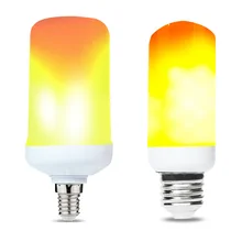 Пламенная лампа 3 Вт 5 Вт 7 Вт 9 Вт E27 E26 E14 E12 светодиодный пламенный светильник динамические движущиеся Пламенные лампы натуральный эффект огня Креативный светодиодный светильник