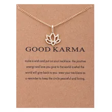 ZHIMO, дизайн, золотая, серебряная, короткая цепочка, Хорошая Карма, лотос, подвеска, колье, ожерелье для женщин