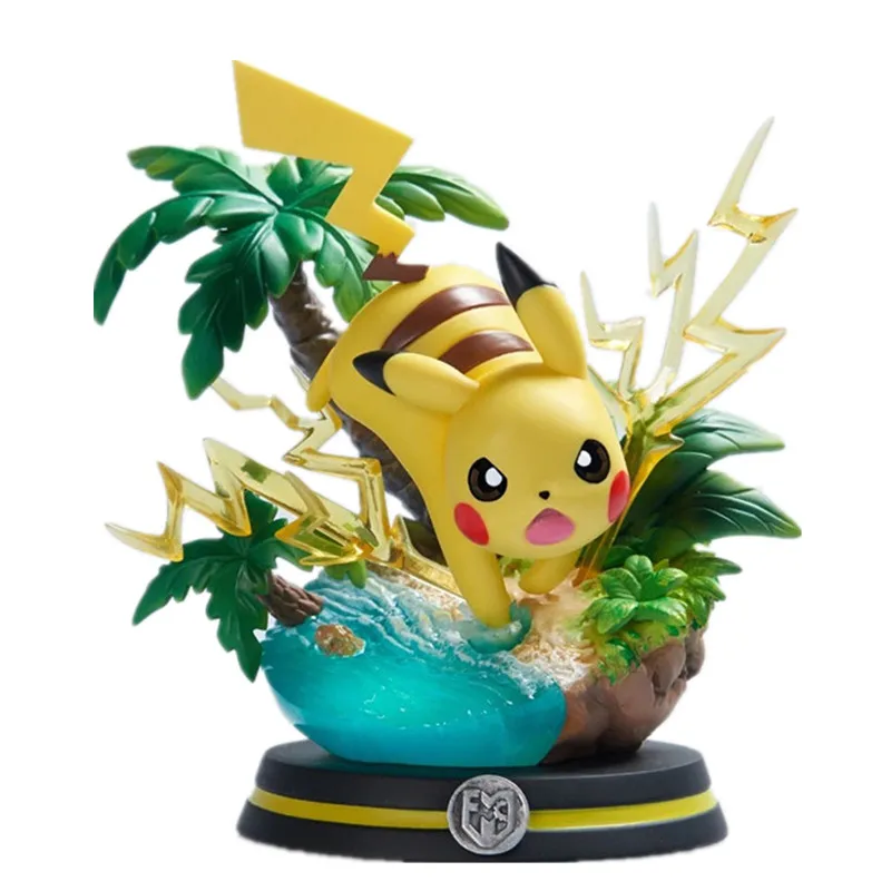 

Anime Elf Pikachu Combat Skills Thunderbolt GK Resin Statue Action Figure Collection Model Movie Toy X557
