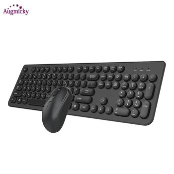 

2018 USB Wired Steampunk Vintage Gaming With Round Key Cap Multimedia Button Keyboard Keypad Mouse Combos Set