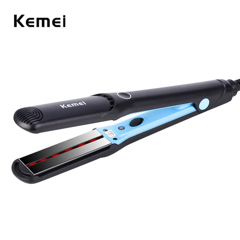 

Kemei Professional Hair Straightener Brush Flat Iron EU Plug Ceramic Styling Tools Negative Ionic Straightening Irons Chapinha