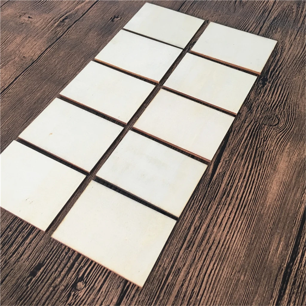 30pcs Wholesale 70x49mm Blank Plywood Wood Business Card Wooden Name Card Unfinished Wood Plaque Shapes Sign DIY Decor Crafts