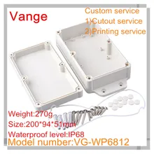 2 шт./лот прессованный пресс-форм корпус 200*94*51 мм IP68 Водонепроницаемый ABS пластиковые окна проекта настенный для приемника usb-разъема печатной платы