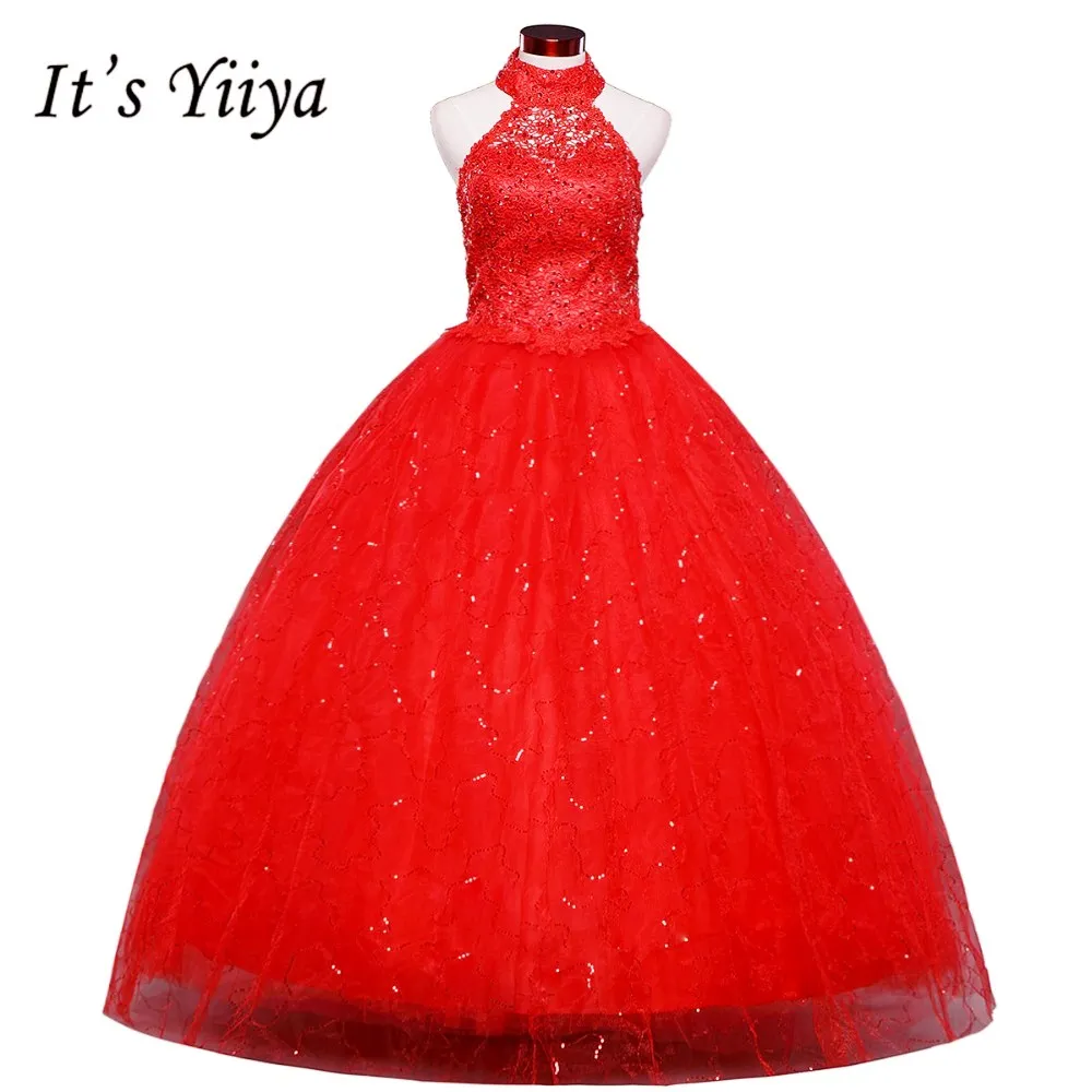 Free shipping red Vestidos De Novia 2015 white plus size lace wedding dress cheap China wedding gowns halter bridal dress HS160
