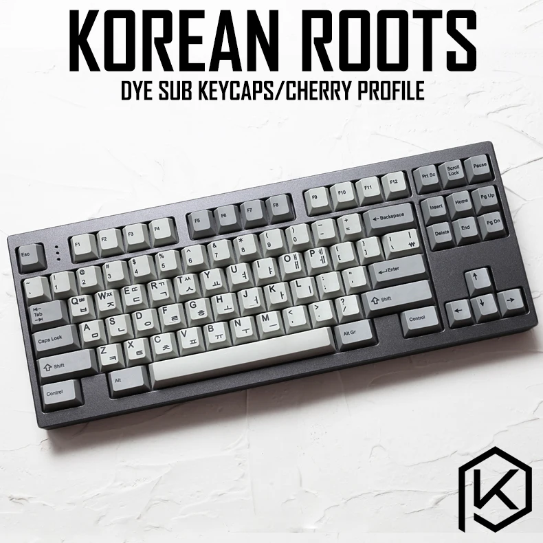 

kprepublic 139 Korean root korea font language Cherry profile Dye Sub Keycap PBT for gh60 xd60 xd84 cospad tada68 87 104
