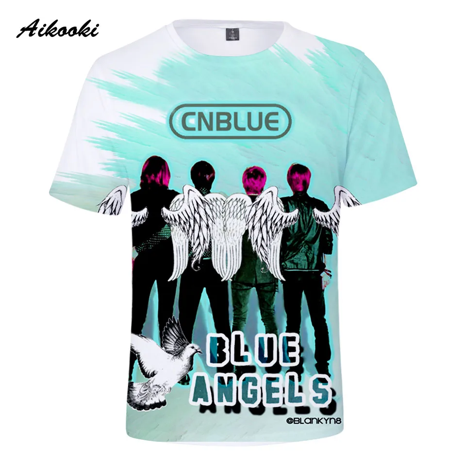 Aikooki/хит продаж футболки CNBLUE 3D футболка для мужчин и женщин Корейская рок группа с