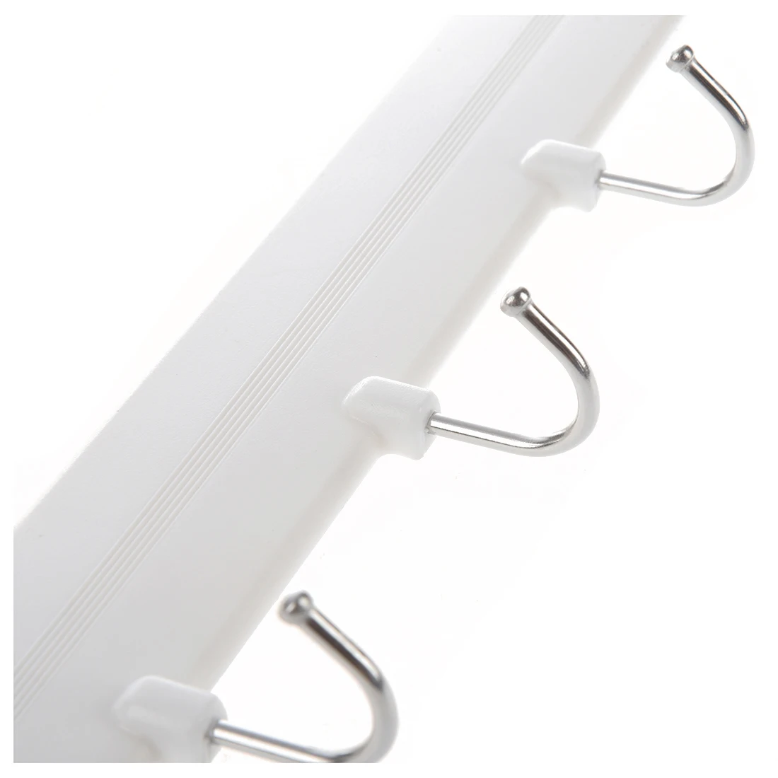 Kitchen Bathroom White Adhesive Wall Hook Rack Hanger w 5 Hooksin Robe